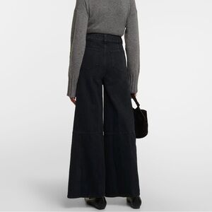 Khaite Isla high waist wide leg jeans, black , 28